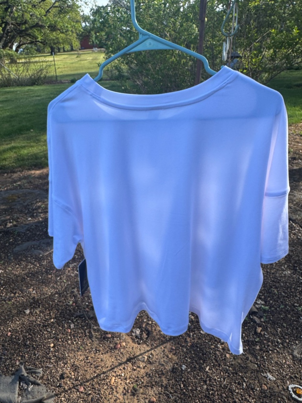 90 Degree By Reflex White Short-Sleeve Boxy Performance Tee